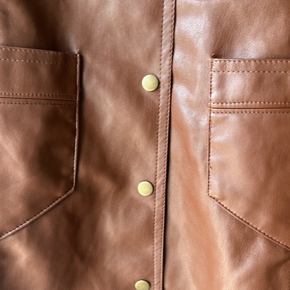 NWOT Free People Elantra Faux Leather Mini Dress - Picture 11 of 13